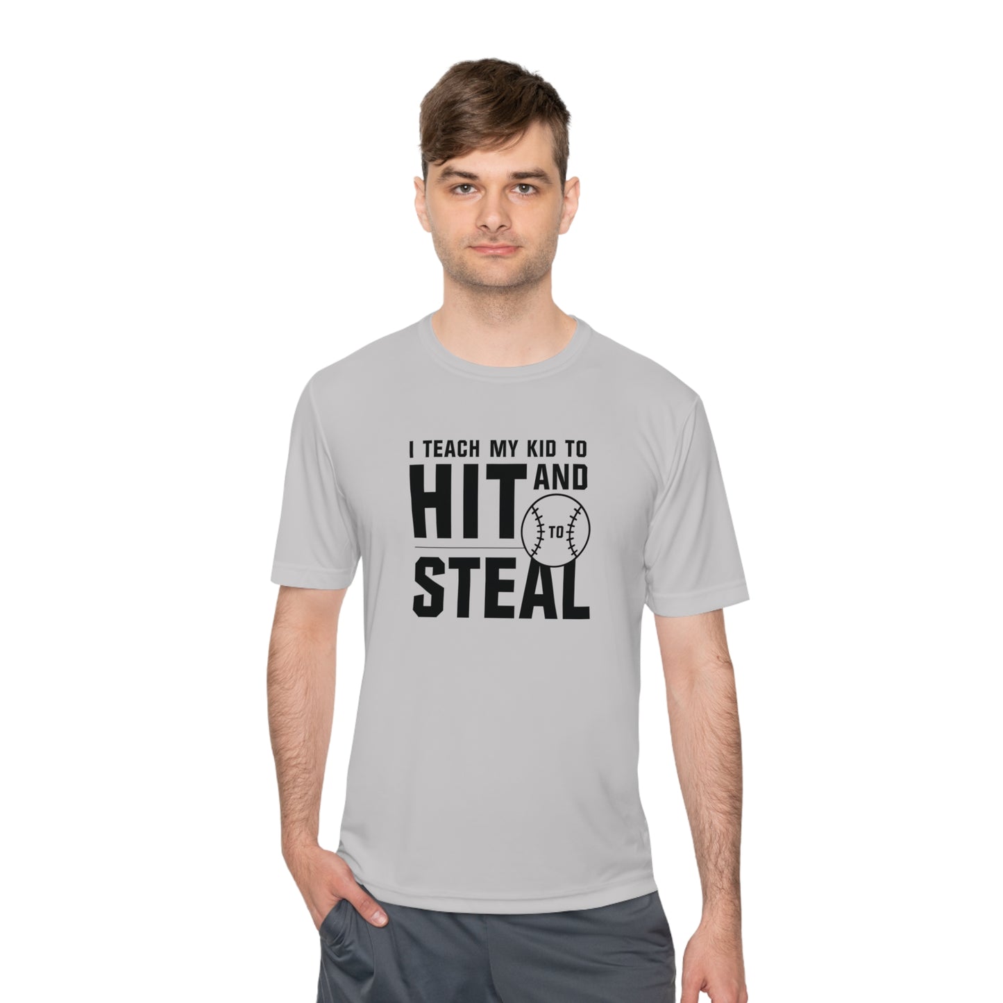 ADULT - "I teach my kid" Moisture-Wicking T-Shirt - (Black, White, or Gray)