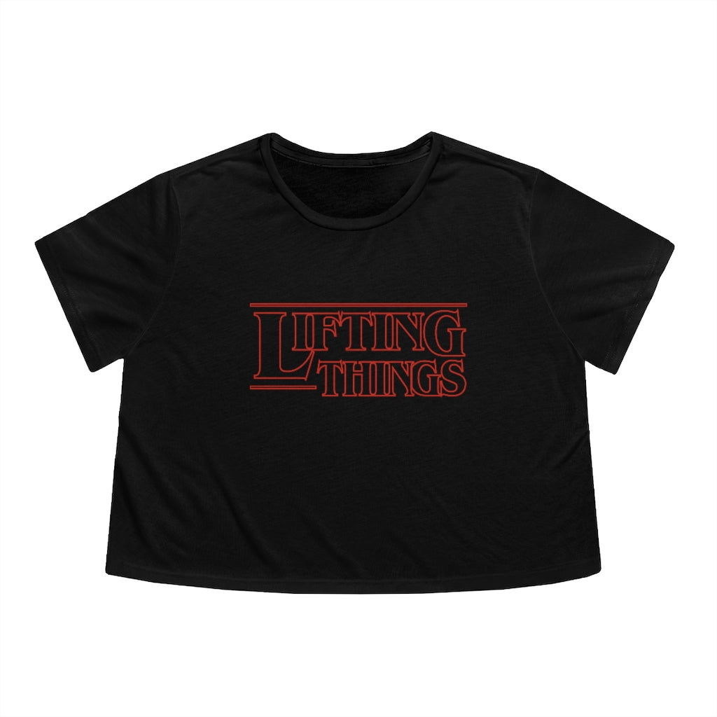 Lifting Things - Women's Flowy Cropped Tee