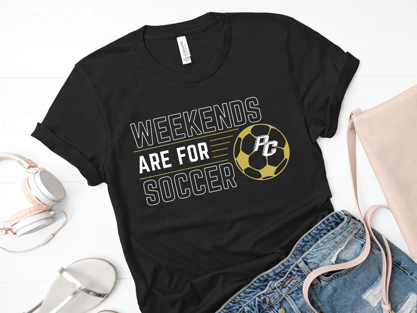 Saturdays are for Soccer - T-Shirt (Black)