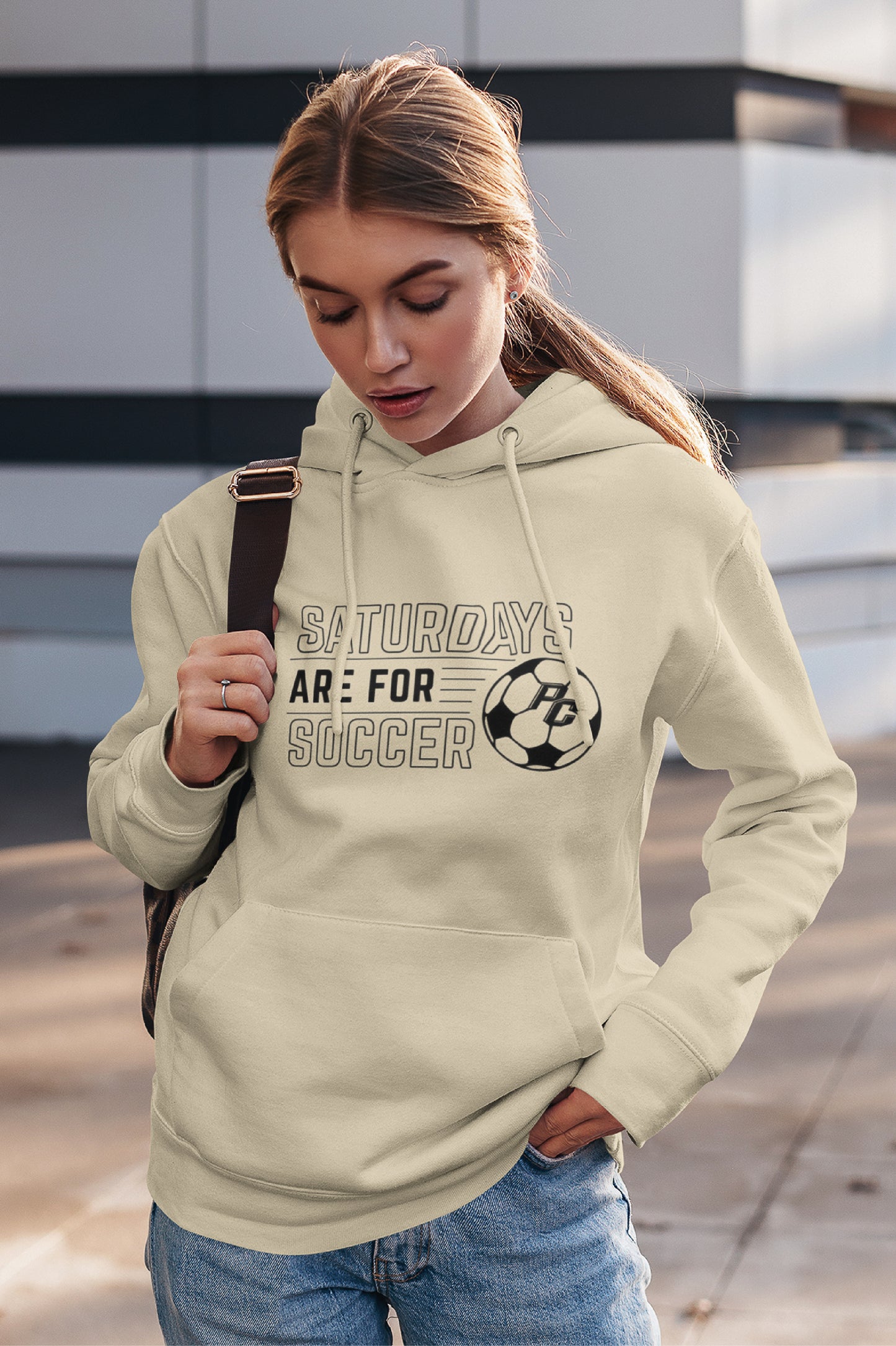 Saturdays Are For Soccer - Hoodie (Sand)