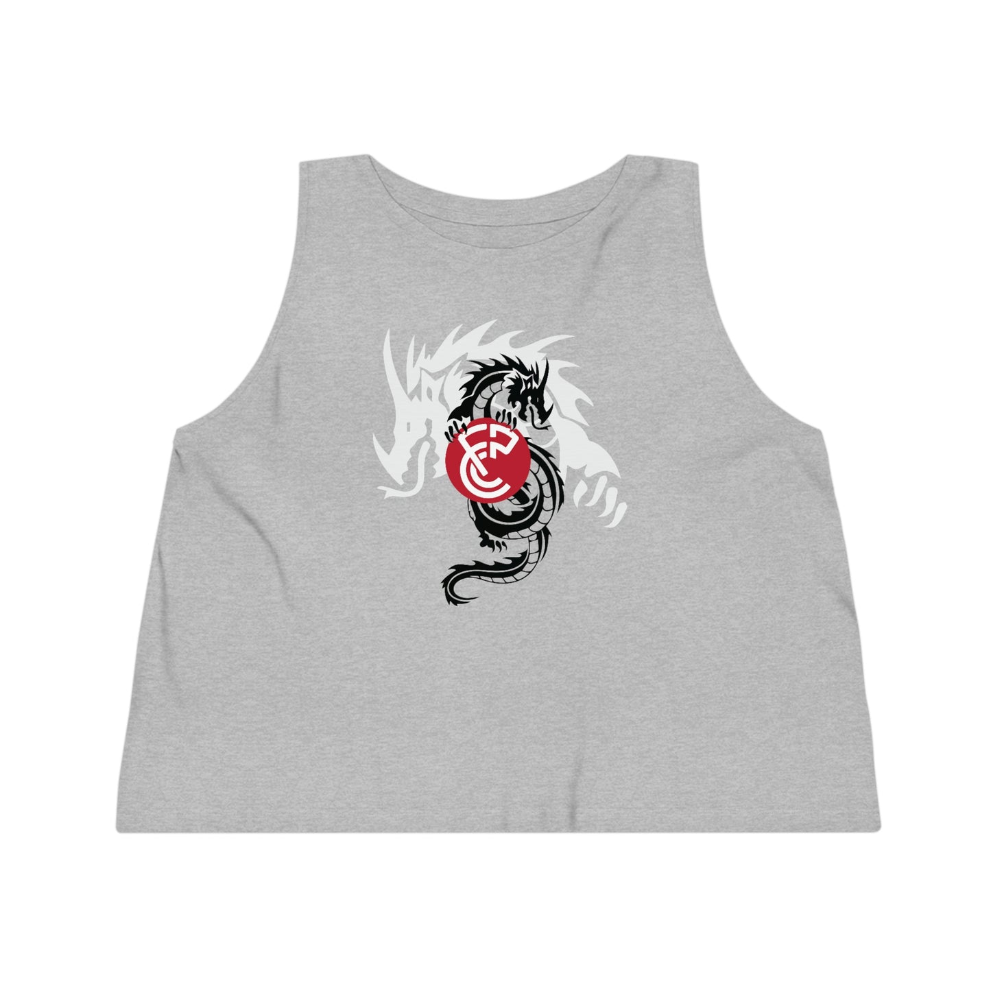 CFPC "One Must Challenge Himself" Cropped Tank Top, Japanese Letters - (Black, White, or Heather Gray)