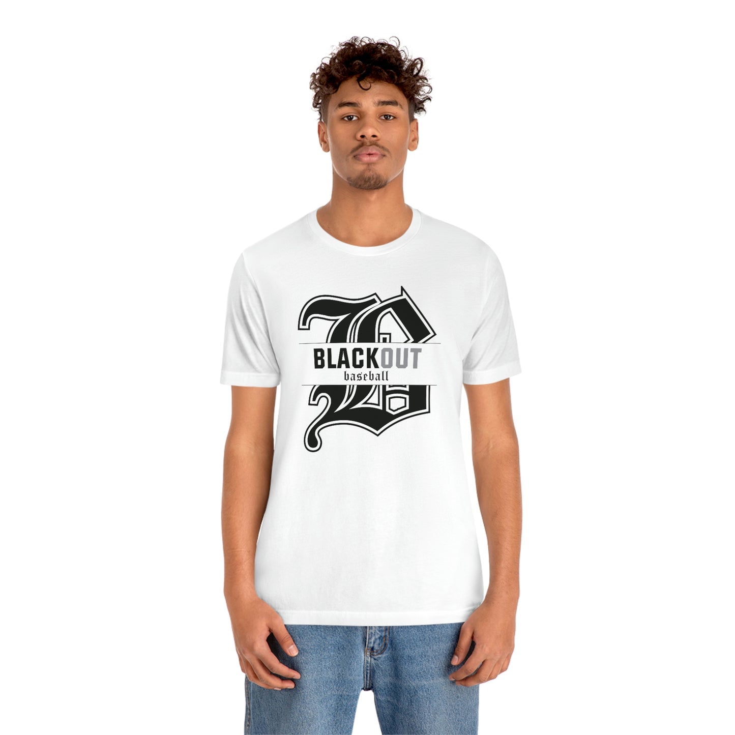 ADULT - "Blackout Baseball" 100% Cotton T-Shirt - (Black, White, or Gray)