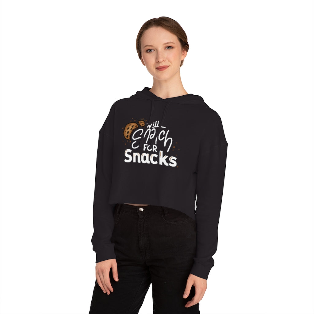 Will Snatch for Snacks - Women’s Cropped Hooded Sweatshirt