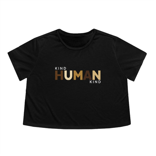 Kind Human Kind - Women's Flowy Cropped Tee