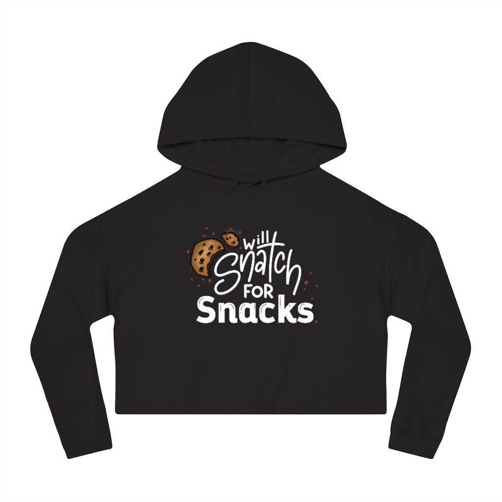 Will Snatch for Snacks - Women’s Cropped Hooded Sweatshirt