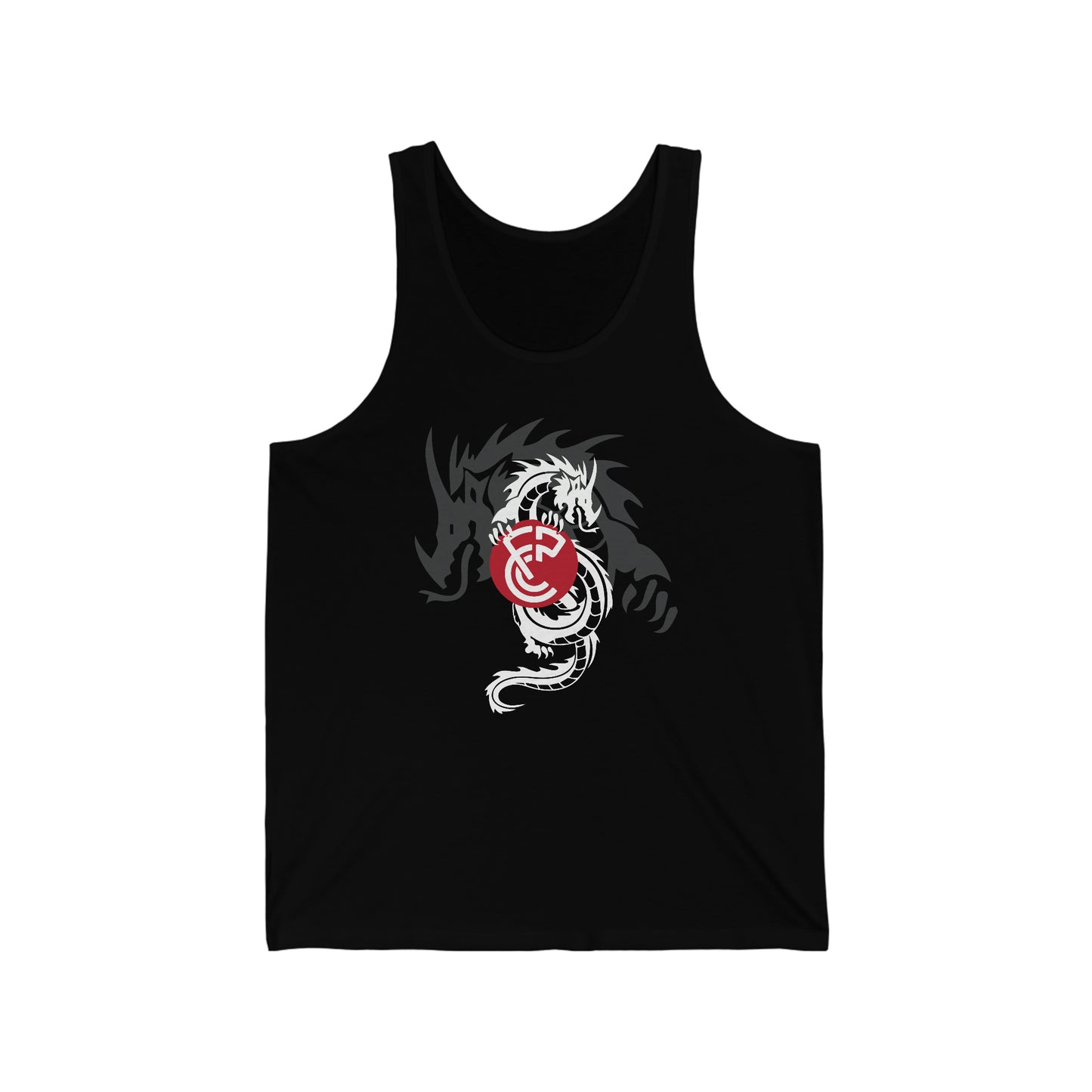 CFPC "One Must Challenge Himself" Full Tank Top, Japanese Letters - (Black & White)