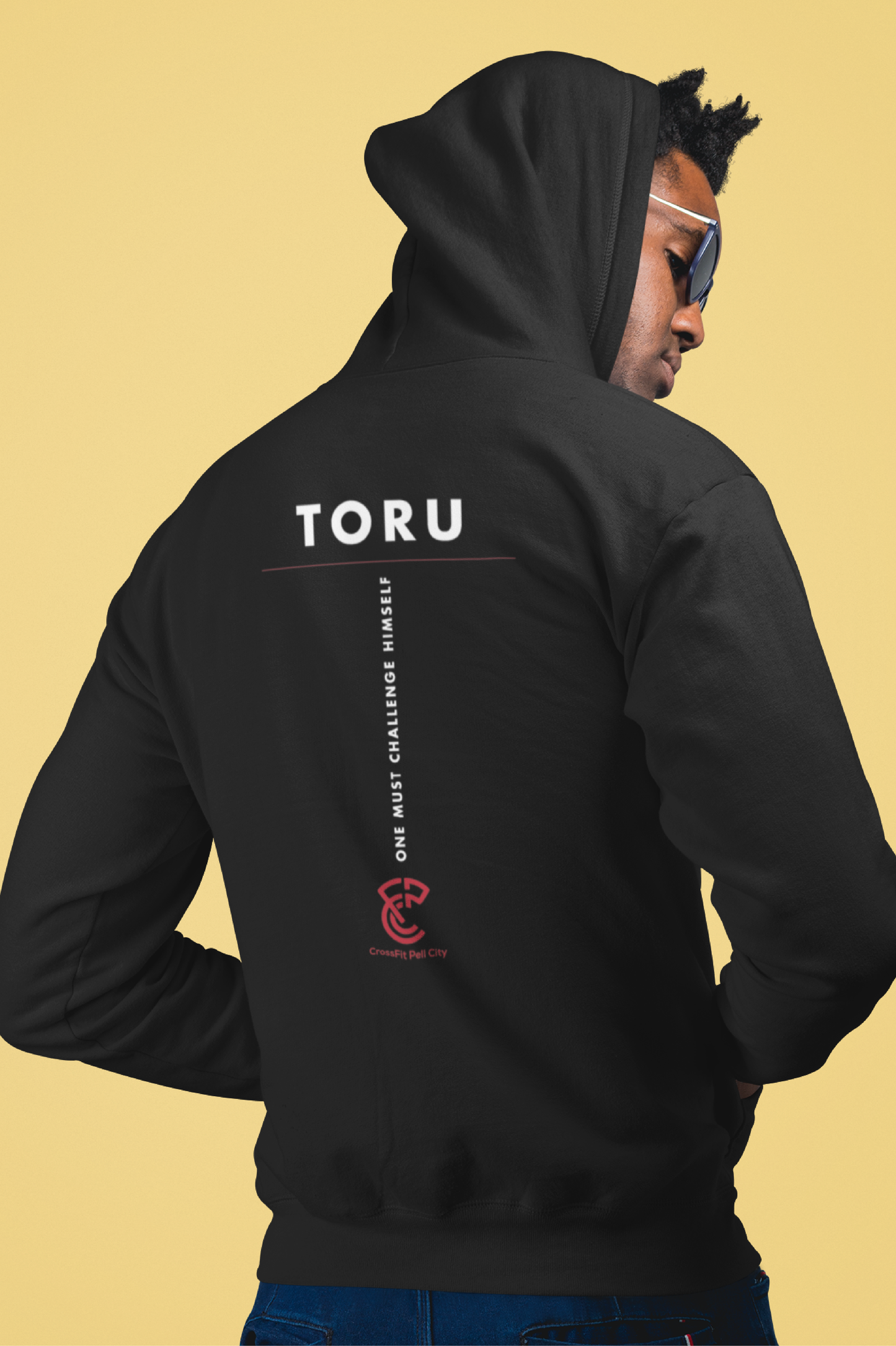 CFPC "One Must Challenge Himself" Hoodie, English Letters - (Black or White)