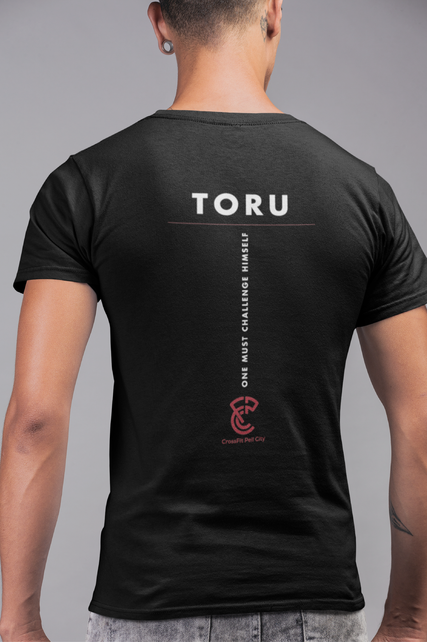 CFPC "One Must Challenge Himself" T-shirt, English Letters - (Black or White)