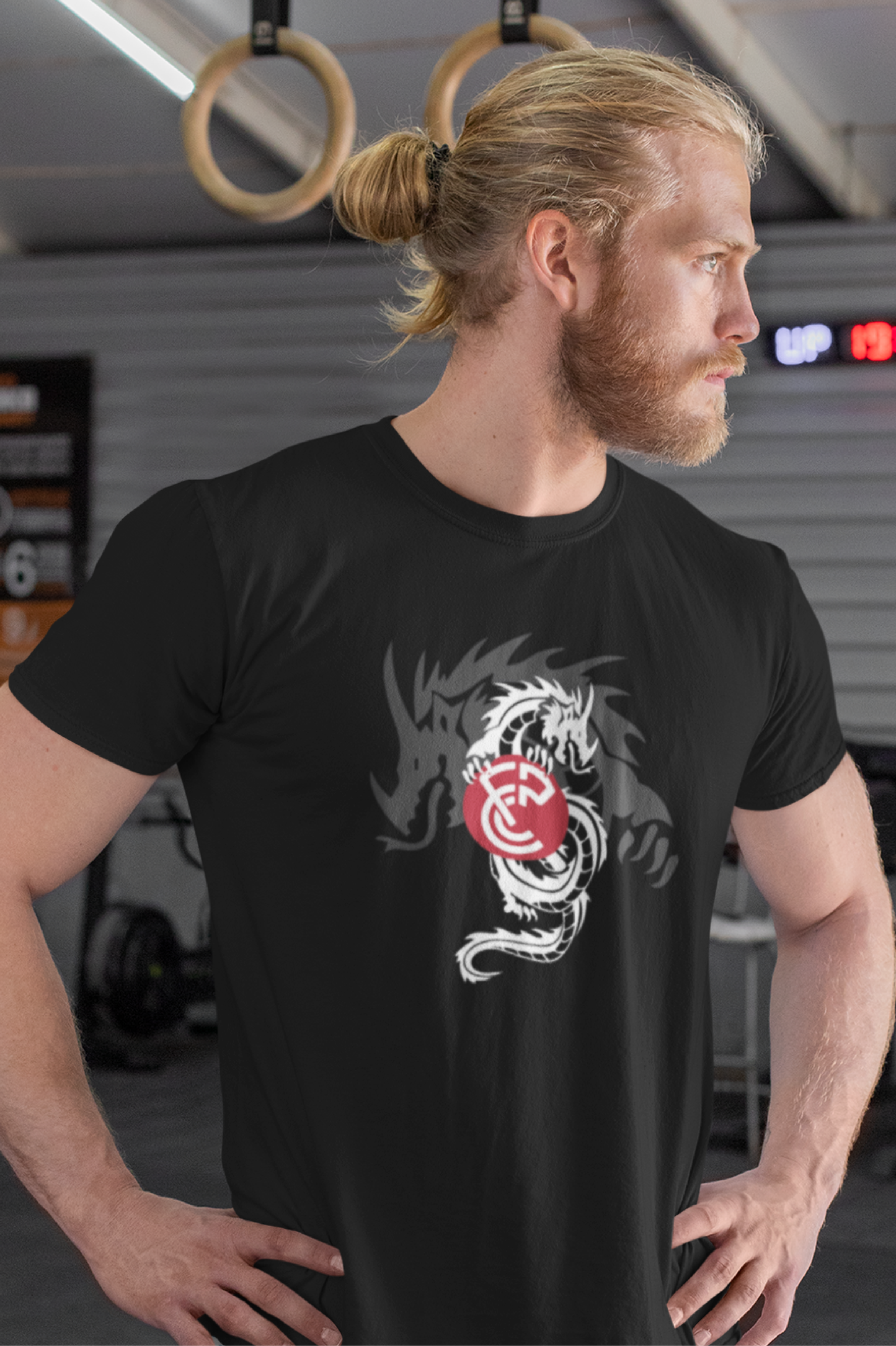 CFPC "One Must Challenge Himself" T-shirt, English Letters - (Black or White)