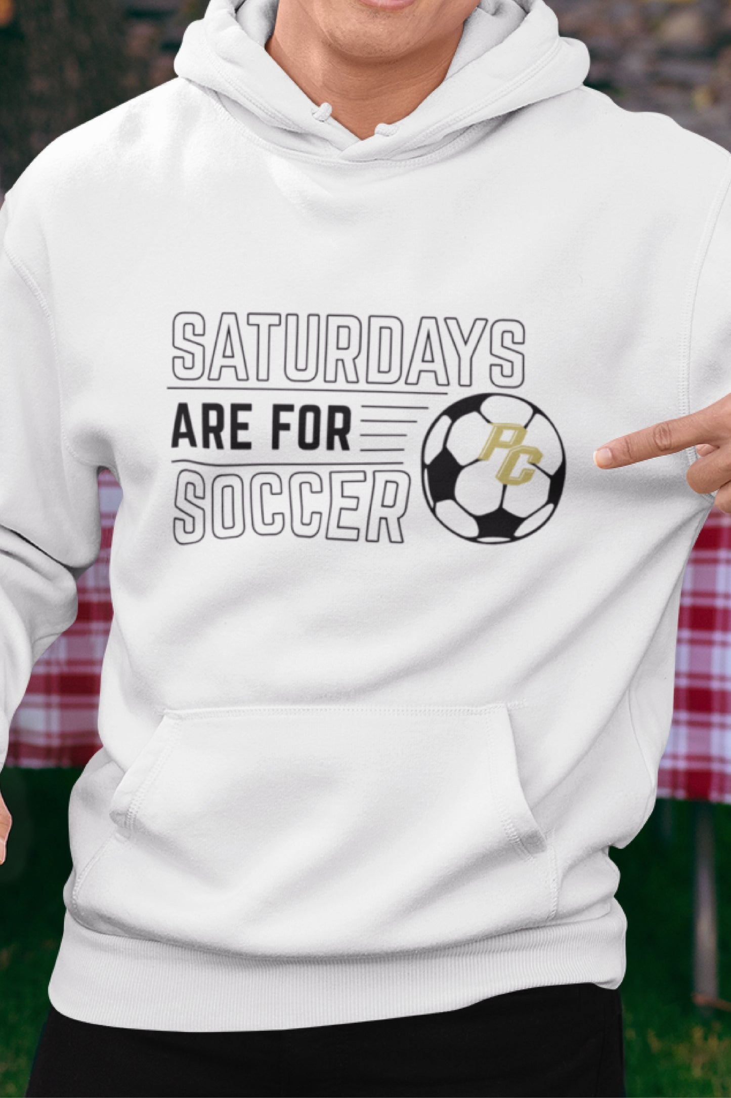 Saturdays Are For Soccer - Hoodie (White)