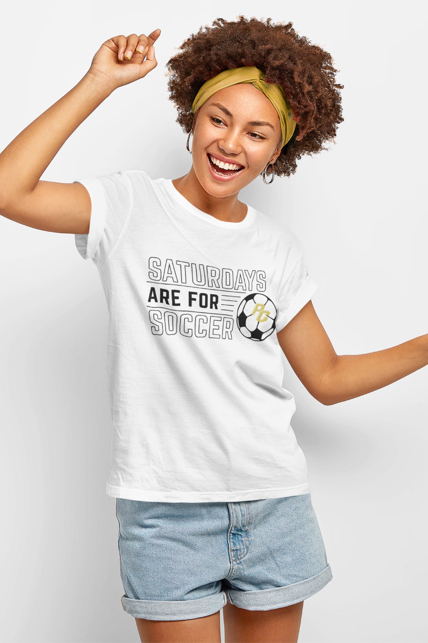 Saturdays are for Soccer - T-Shirt (White)