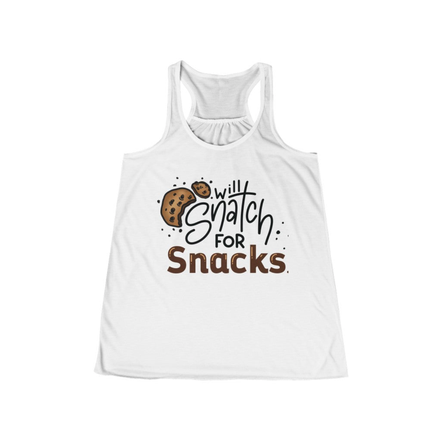 Will Snatch for Snacks - Flowy Racerback Tank