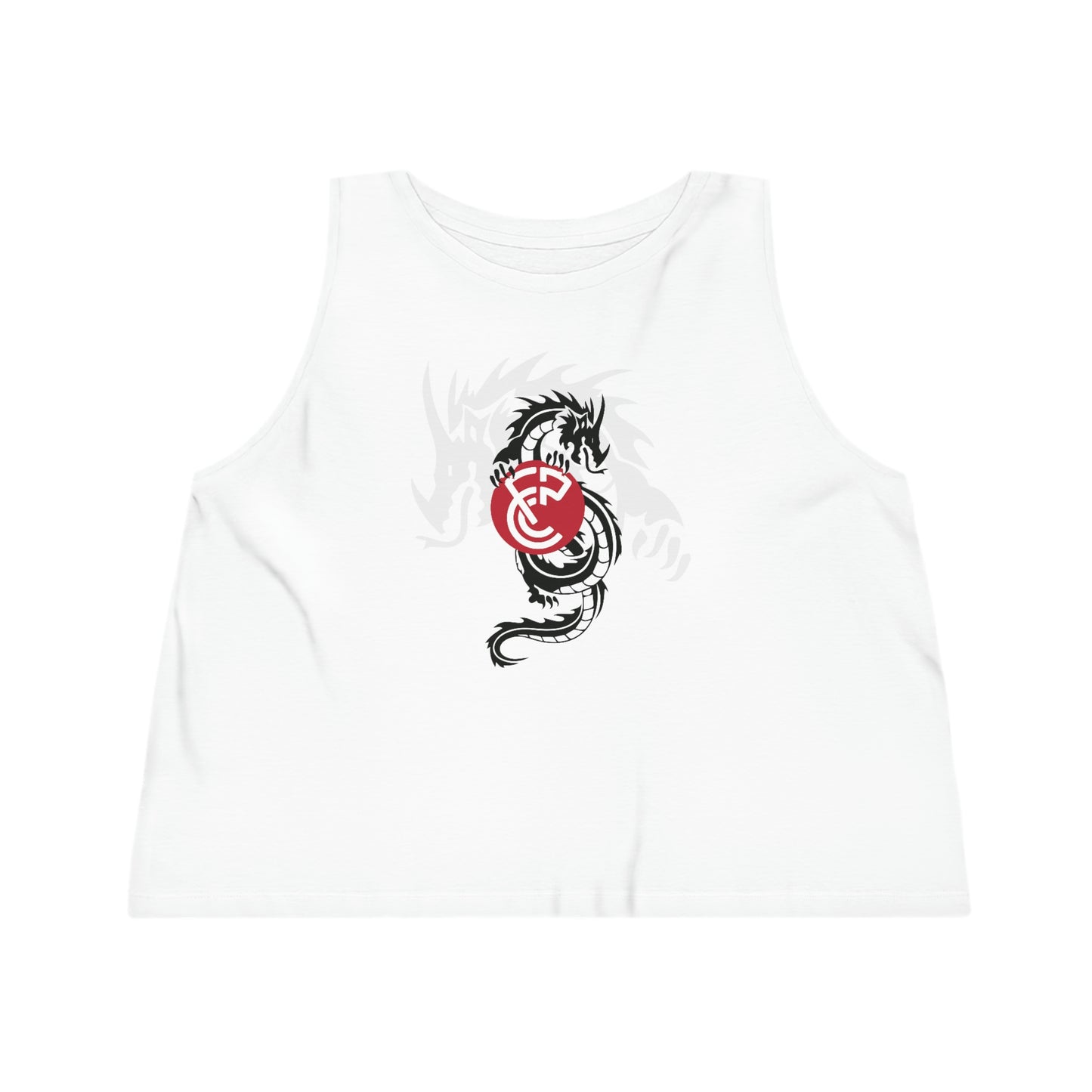 CFPC "One Must Challenge Himself" Cropped Tank Top, Japanese Letters - (Black, White, or Heather Gray)